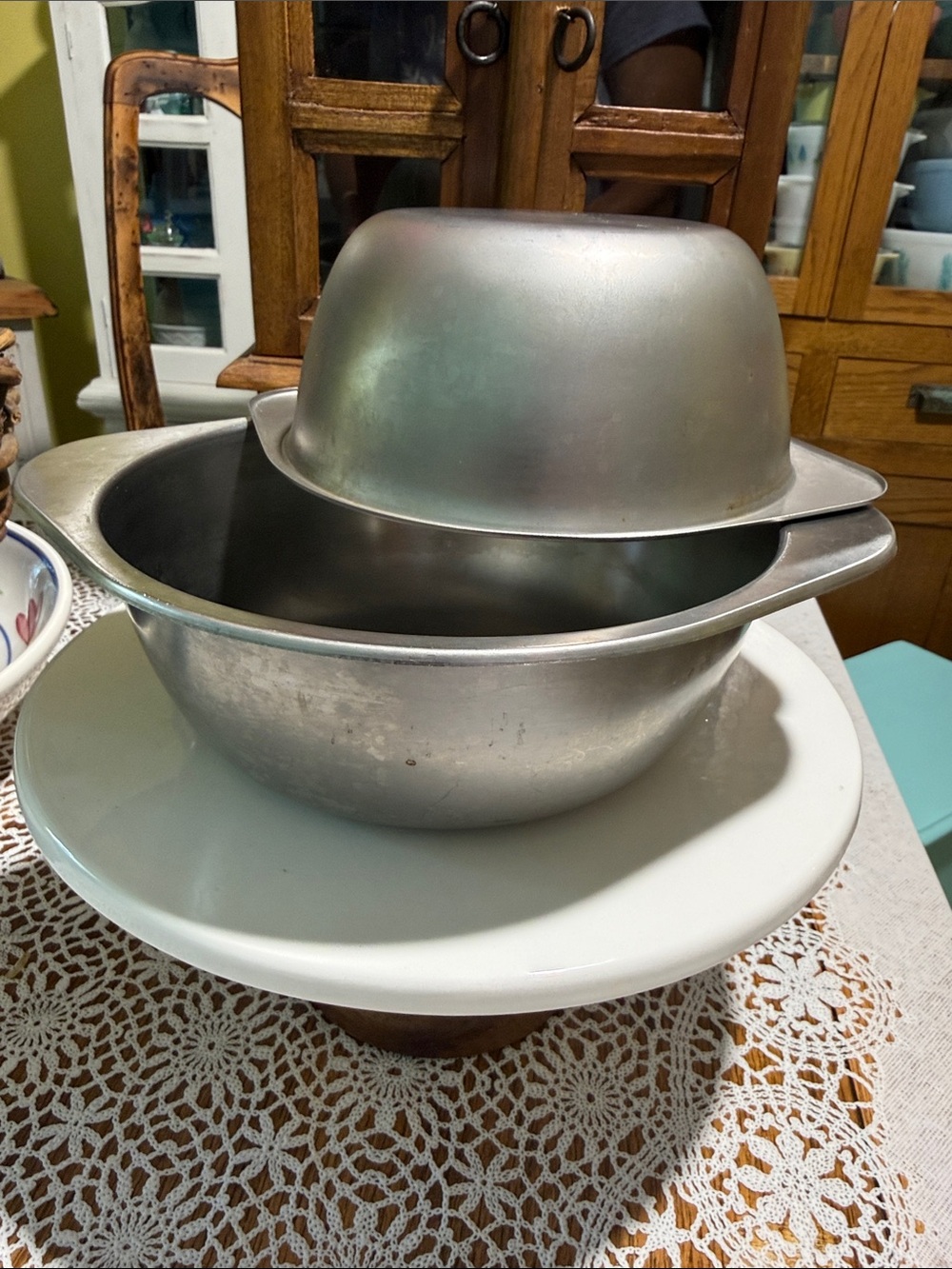 Unbranded Silver Aluminum and stainless steel double boiler insert